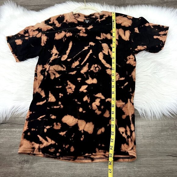 Custom Bleach Tie Dye Hanes Unisex Small Black Pocket Short Sleeve Tee T-Shirt - Picture 7 of 7
